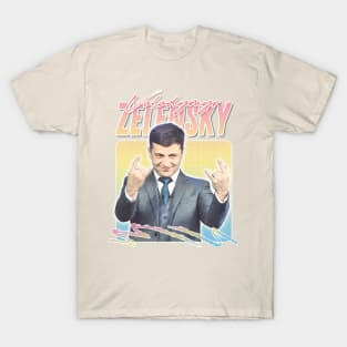 Zelensky Ukraine / Retro Aesthetic Fan Artwork Design T-Shirt